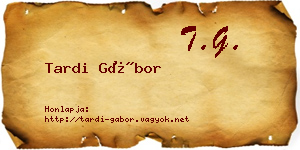 Tardi Gábor névjegykártya