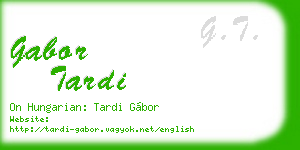 gabor tardi business card